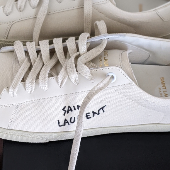 YSL Saint Laurent COURT CLASSIC SL/06 Signature SNEAKERS IN CANVAS/ LEATHER S40 - Picture 5 of 7